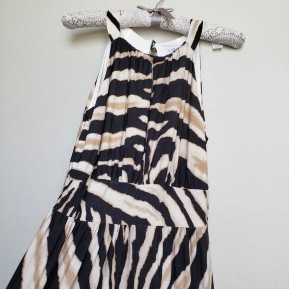 Carmen Marc Valvo Animal Print Evening Maxi Dress Size Small - Picture 8 of 10